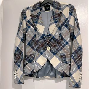 SMYTHE Plaid One Button Blazer - SIZE 4 or 6